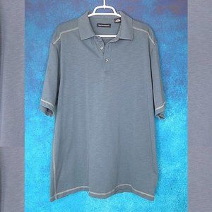 Hathaway Men's Blue Polo Golf Shirt Size Large